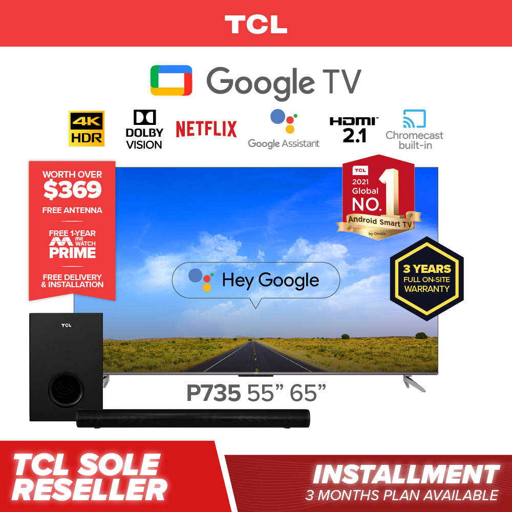 TCL 2022 P735 4K HDR Google TV – Smart Tech Singapore